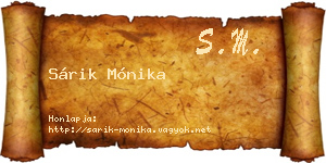 Sárik Mónika névjegykártya