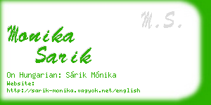 monika sarik business card