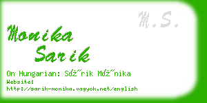 monika sarik business card